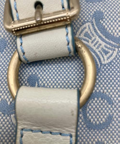 CELINE（セリーヌ）CELINE (セリーヌ) セミショルダーバッグ ホワイト×ライトブルーの古着・服飾アイテム