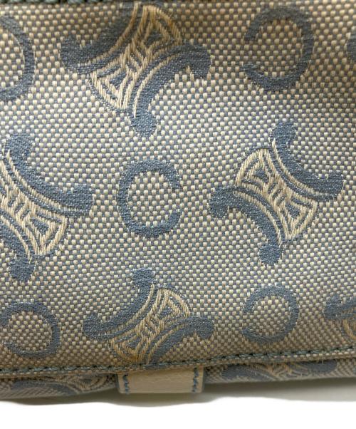 CELINE（セリーヌ）CELINE (セリーヌ) セミショルダーバッグ ホワイト×ライトブルーの古着・服飾アイテム