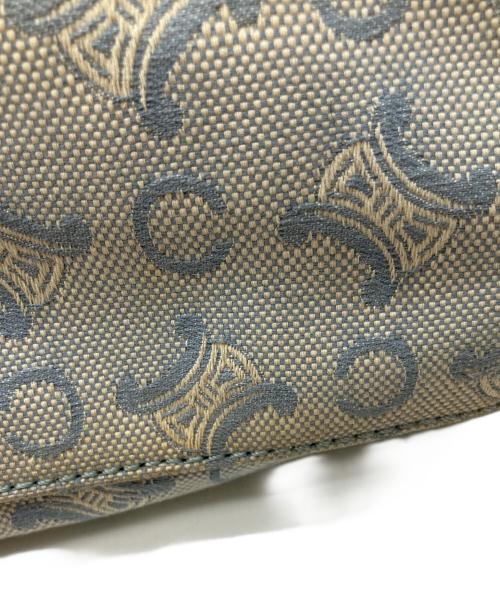 CELINE（セリーヌ）CELINE (セリーヌ) セミショルダーバッグ ホワイト×ライトブルーの古着・服飾アイテム