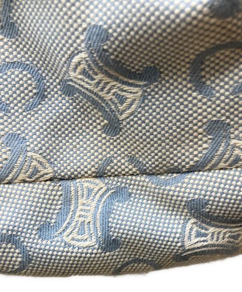 CELINE（セリーヌ）CELINE (セリーヌ) セミショルダーバッグ ホワイト×ライトブルーの古着・服飾アイテム