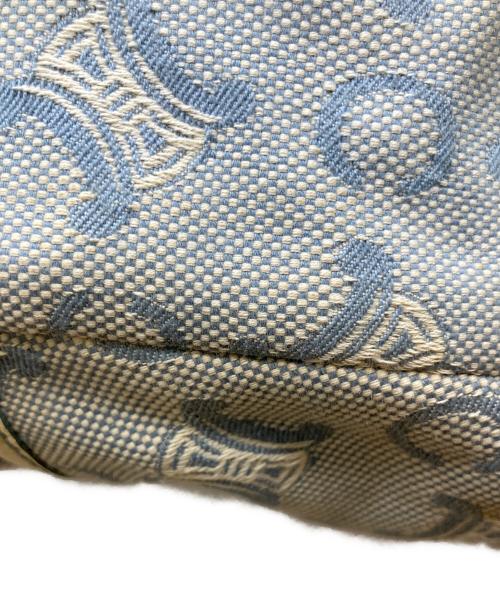 CELINE（セリーヌ）CELINE (セリーヌ) セミショルダーバッグ ホワイト×ライトブルーの古着・服飾アイテム