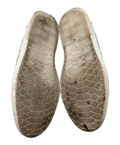 JIMMY CHOO（ジミーチュウ）JIMMY CHOO (ジミーチュウ) スタッズスリッポン ホワイト サイズ:41の古着・服飾アイテム