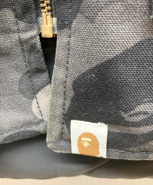 CarHartt（カーハート）CarHartt (カーハート) A BATHING APE (ア ベイシング エイプ) 迷彩ダックベスト ブラック サイズ:M　　　　　　　　の古着・服飾アイテム