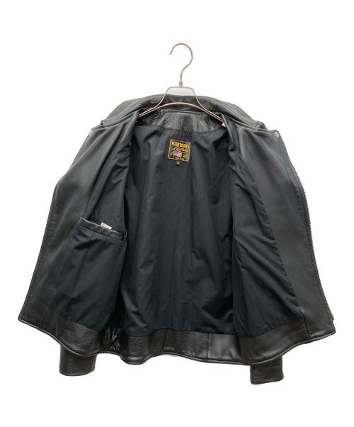 VANSON（バンソン）VANSON (バンソン) ダブルライダースジャケット ブラック サイズ:38の古着・服飾アイテム