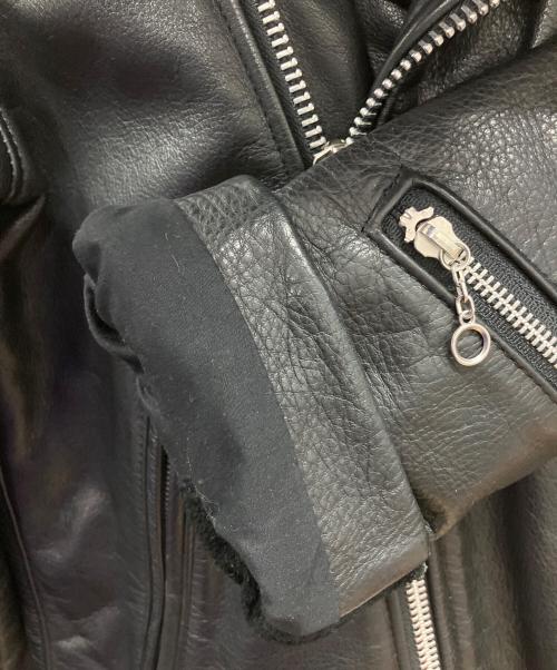 VANSON（バンソン）VANSON (バンソン) ダブルライダースジャケット ブラック サイズ:38の古着・服飾アイテム