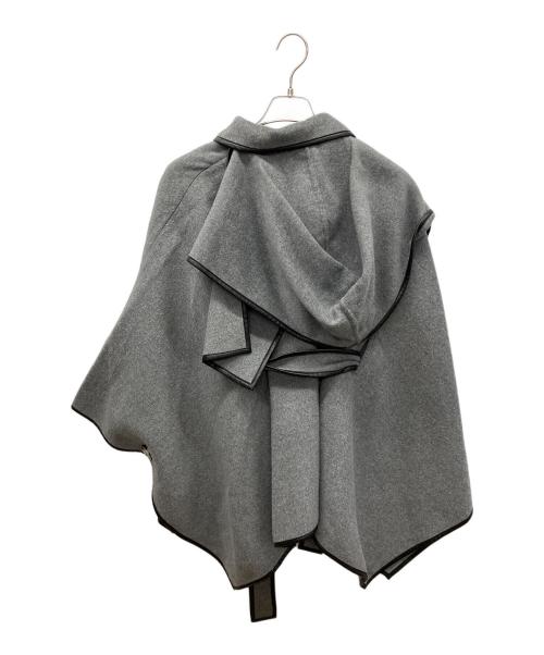 Snidel（スナイデル）Snidel (スナイデル) ポンチョ グレー×ブラック サイズ:Freeの古着・服飾アイテム