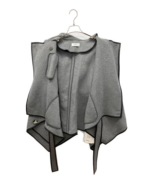 Snidel（スナイデル）Snidel (スナイデル) ポンチョ グレー×ブラック サイズ:Freeの古着・服飾アイテム