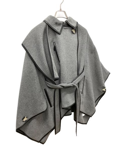 Snidel（スナイデル）Snidel (スナイデル) ポンチョ グレー×ブラック サイズ:Freeの古着・服飾アイテム