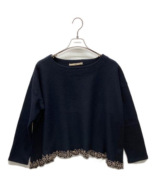 45R（フォーティファイブ・アール）45R (フォーティファイブ・アール) 薄手ニット ネイビー サイズ:Oの古着・服飾アイテム