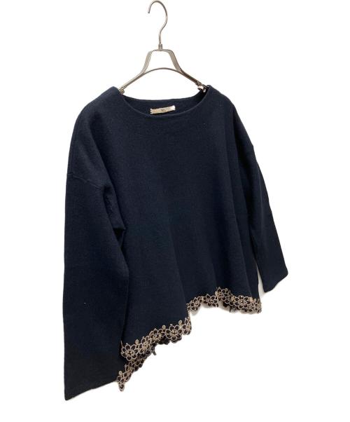 45R（フォーティファイブ・アール）45R (フォーティファイブ・アール) 薄手ニット ネイビー サイズ:Oの古着・服飾アイテム