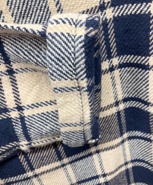 45R（フォーティファイブ・アール）45R (フォーティファイブ・アール) 薄手ニット ネイビー×ホワイトの古着・服飾アイテム