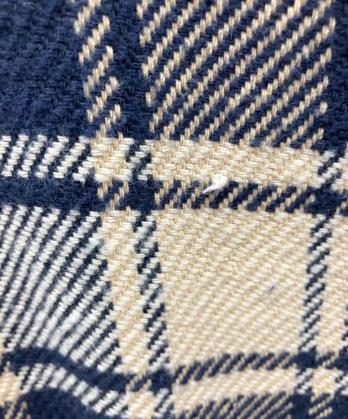 45R（フォーティファイブ・アール）45R (フォーティファイブ・アール) 薄手ニット ネイビー×ホワイトの古着・服飾アイテム