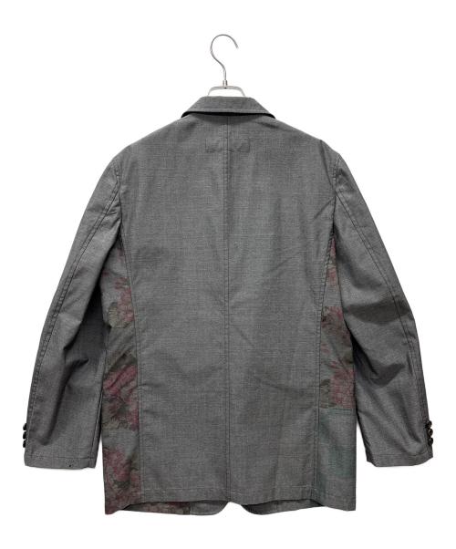 COMME des GARCONS HOMME（コムデギャルソン オム）COMME des GARCONS HOMME (コムデギャルソン オム) 花柄テーラードジャケット グレー サイズ:Sの古着・服飾アイテム