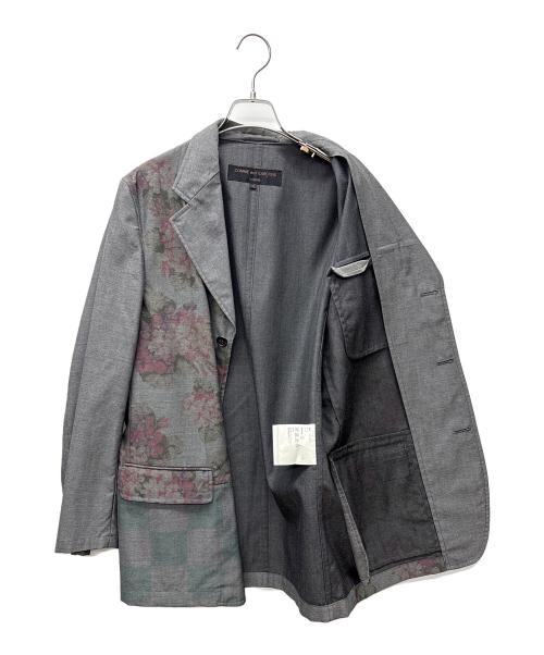 COMME des GARCONS HOMME（コムデギャルソン オム）COMME des GARCONS HOMME (コムデギャルソン オム) 花柄テーラードジャケット グレー サイズ:Sの古着・服飾アイテム