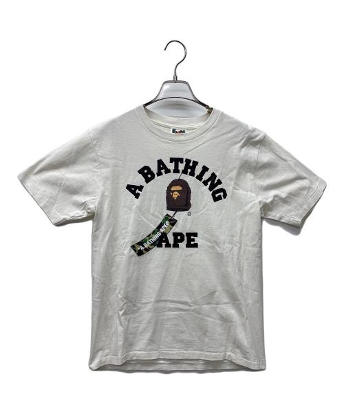 BAPE BY A BATHING APE（ベイプバイアベイシングエイプ）BAPE BY A BATHING APE (ベイプバイアベイシングエイプ) 半袖カットソー ホワイト サイズ:Sの古着・服飾アイテム