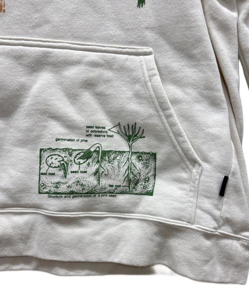 Patagonia（パタゴニア）Patagonia (パタゴニア) プルオーバーパーカー ホワイト×グリーン×ベージュ サイズ:Lの古着・服飾アイテム