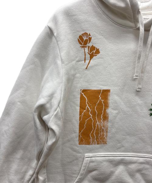 Patagonia（パタゴニア）Patagonia (パタゴニア) プルオーバーパーカー ホワイト×グリーン×ベージュ サイズ:Lの古着・服飾アイテム