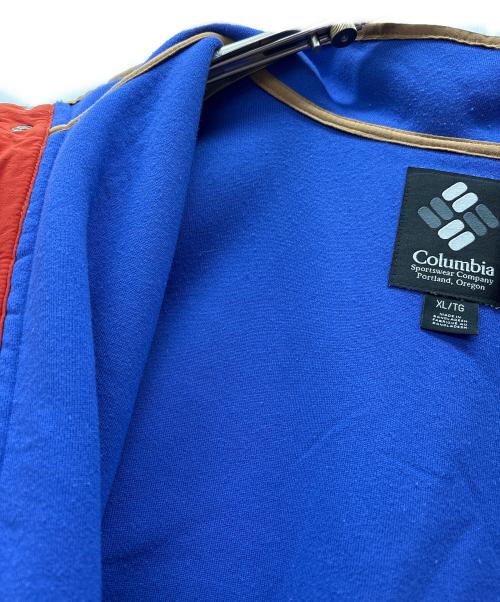 Columbia（コロンビア）Columbia (コロンビア) フリースベスト ブルー×ベージュ×レッド サイズ:XLの古着・服飾アイテム