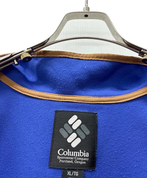 Columbia（コロンビア）Columbia (コロンビア) フリースベスト ブルー×ベージュ×レッド サイズ:XLの古着・服飾アイテム
