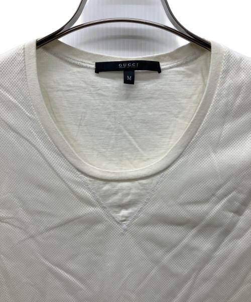 GUCCI（グッチ）GUCCI (グッチ) メッシュ半袖カットソー ホワイト サイズ:Mの古着・服飾アイテム