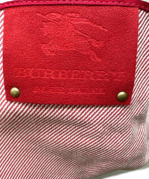 BURBERRY BLUE LABEL（バーバリー ブルー レーベル）BURBERRY BLUE LABEL (バーバリー ブルー レーベル) ハンドバッグ レッド×オレンジの古着・服飾アイテム