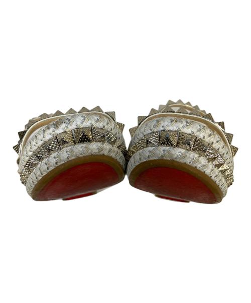 Christian Louboutin（クリスチャン・ルブタン）Christian Louboutin (クリスチャン・ルブタン) ウェッジソールサンダル ホワイト×ベージュ サイズ:39の古着・服飾アイテム