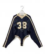 MAISON SPECIALメゾンスペシャル）の古着「Numbering Knit Body Suit」｜ネイビー