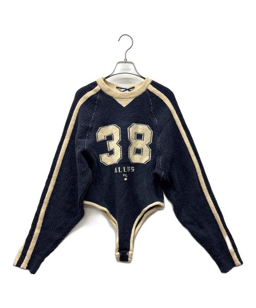 MAISON SPECIAL（メゾンスペシャル）MAISON SPECIAL (メゾンスペシャル) Numbering Knit Body Suit ネイビー サイズ:Freeの古着・服飾アイテム