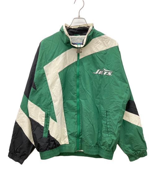 PRO LINE（プロ ライン）PRO LINE (プロ ライン) ナイロンジャケット グリーン×ホワイト サイズ:Lの古着・服飾アイテム