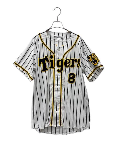 阪神タイガース（ハンシンタイガース）阪神タイガース (ハンシンタイガース) 応援グッズ ホワイト×ブラック×イエロー サイズ:Oの古着・服飾アイテム
