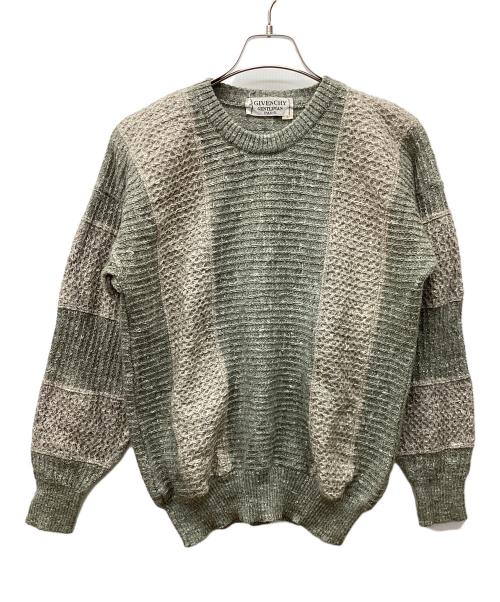 GIVENCHY（ジバンシィ）GIVENCHY (ジバンシィ) 厚手ニット グリーン×ベージュ サイズ:3の古着・服飾アイテム