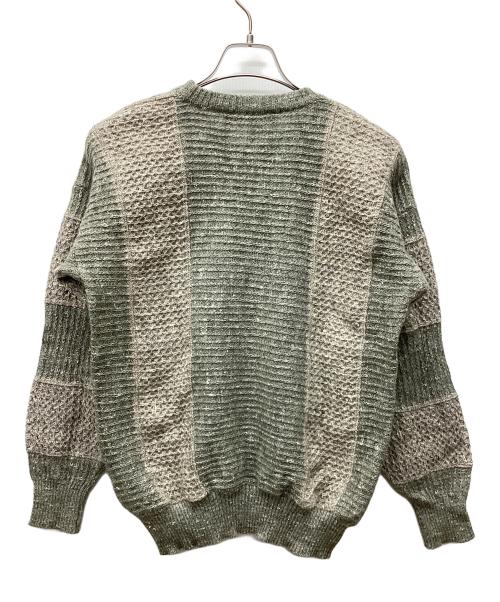 GIVENCHY（ジバンシィ）GIVENCHY (ジバンシィ) 厚手ニット グリーン×ベージュ サイズ:3の古着・服飾アイテム