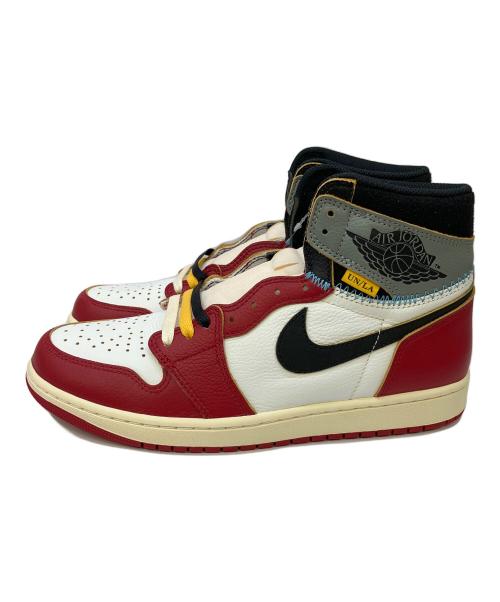 NIKE（ナイキ）NIKE (ナイキ) UNION (ユニオン) ハイカットスニーカー レッド×ホワイト×グレー サイズ:28の古着・服飾アイテム