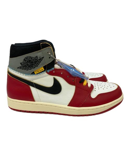 NIKE（ナイキ）NIKE (ナイキ) UNION (ユニオン) ハイカットスニーカー レッド×ホワイト×グレー サイズ:28の古着・服飾アイテム