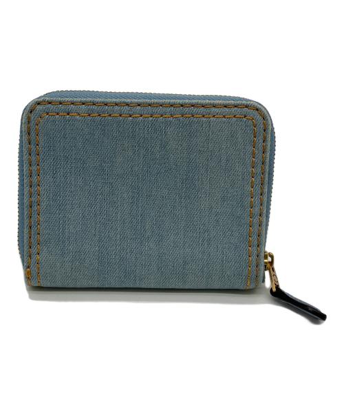 COACH（コーチ）COACH (コーチ) ラウンドファスナー財布 ブルーの古着・服飾アイテム