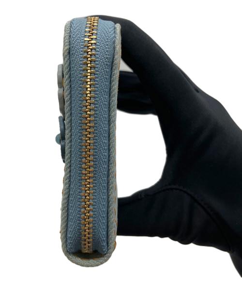 COACH（コーチ）COACH (コーチ) ラウンドファスナー財布 ブルーの古着・服飾アイテム