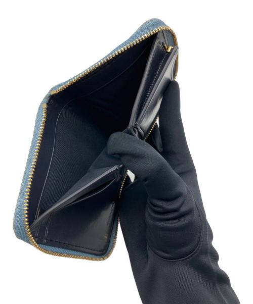 COACH（コーチ）COACH (コーチ) ラウンドファスナー財布 ブルーの古着・服飾アイテム