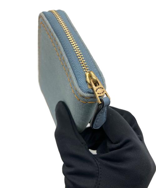 COACH（コーチ）COACH (コーチ) ラウンドファスナー財布 ブルーの古着・服飾アイテム