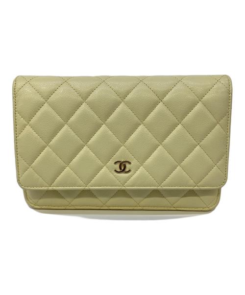 CHANEL（シャネル）CHANEL (シャネル) マトラッセ　チェーンウォレット イエローの古着・服飾アイテム