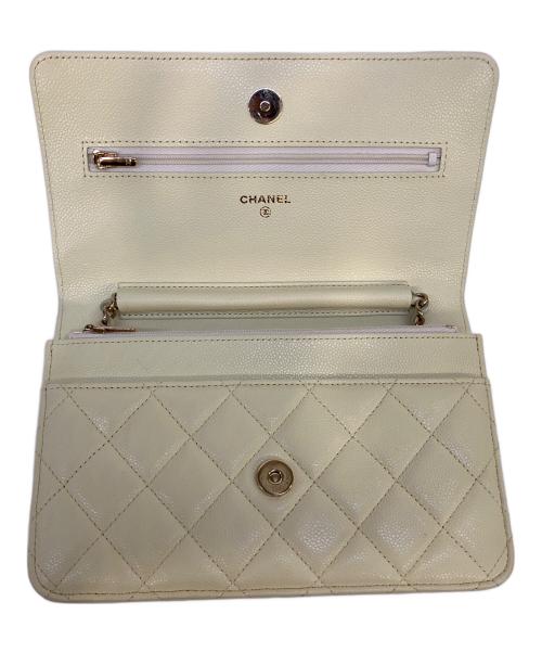 CHANEL（シャネル）CHANEL (シャネル) マトラッセ　チェーンウォレット イエローの古着・服飾アイテム