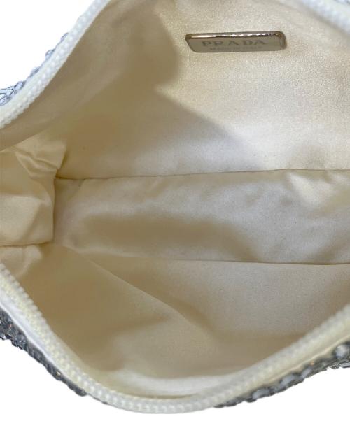 PRADA（プラダ）PRADA (プラダ) RE-EDITION 2000 CRYSTAL BAG ホワイトの古着・服飾アイテム