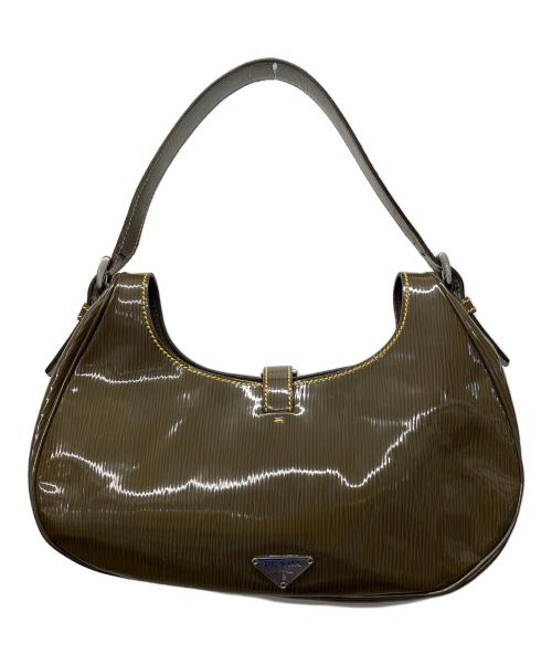 PRADA（プラダ）PRADA (プラダ) ワンショルダーバッグ ブラウン×イエローの古着・服飾アイテム