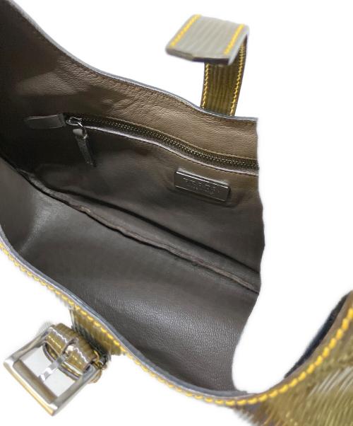 PRADA（プラダ）PRADA (プラダ) ワンショルダーバッグ ブラウン×イエローの古着・服飾アイテム