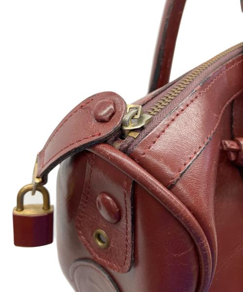 Cartier（カルティエ）Cartier (カルティエ) ミニボストンバッグ ボルドーの古着・服飾アイテム