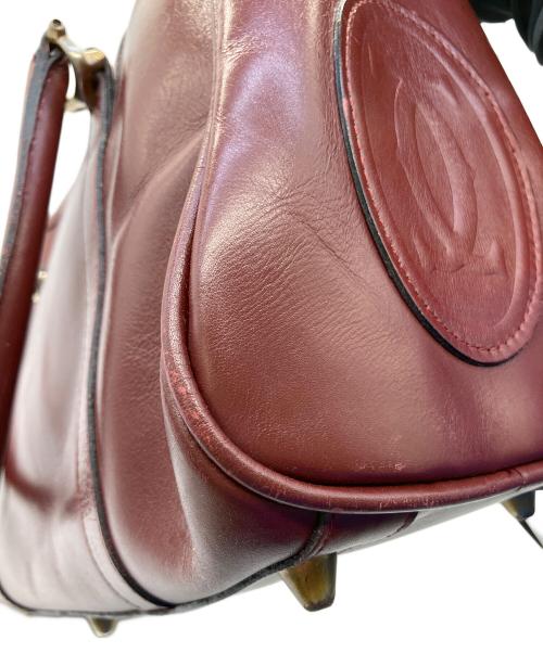 Cartier（カルティエ）Cartier (カルティエ) ミニボストンバッグ ボルドーの古着・服飾アイテム