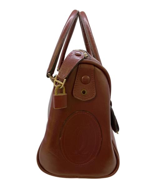 Cartier（カルティエ）Cartier (カルティエ) ミニボストンバッグ ボルドーの古着・服飾アイテム