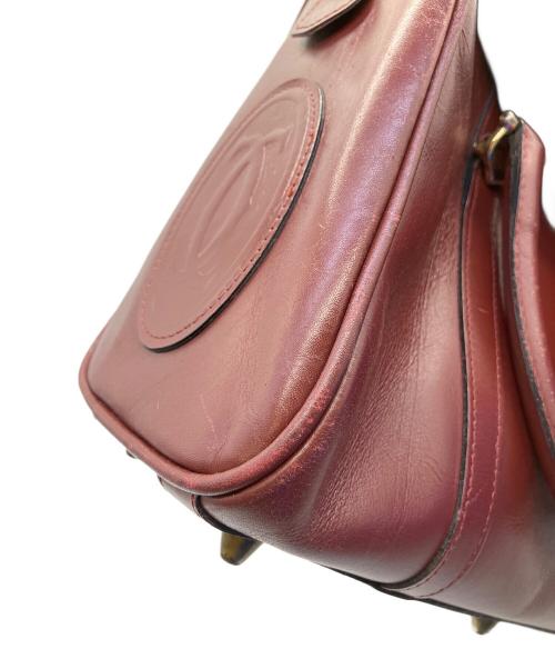 Cartier（カルティエ）Cartier (カルティエ) ミニボストンバッグ ボルドーの古着・服飾アイテム