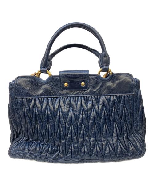 MIU MIU（ミュウミュウ）MIU MIU (ミュウミュウ) 2WAYバッグ ネイビーの古着・服飾アイテム