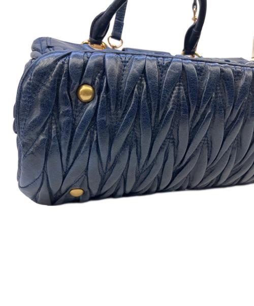 MIU MIU（ミュウミュウ）MIU MIU (ミュウミュウ) 2WAYバッグ ネイビーの古着・服飾アイテム