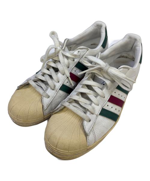 adidas（アディダス）adidas (アディダス) スニーカー ホワイト×グリーン サイズ:27.5cmの古着・服飾アイテム